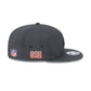 Chicago Bears 2025 Sideline Cold Weather Steel Clouds Split Panel 9FIFTY Snapback Hat