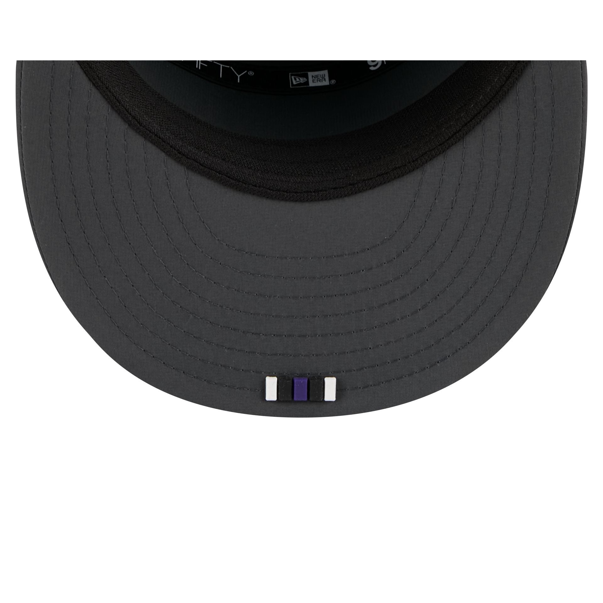 Baltimore Ravens 2025 Sideline Cold Weather Steel Clouds Split Panel 9FIFTY Snapback Hat