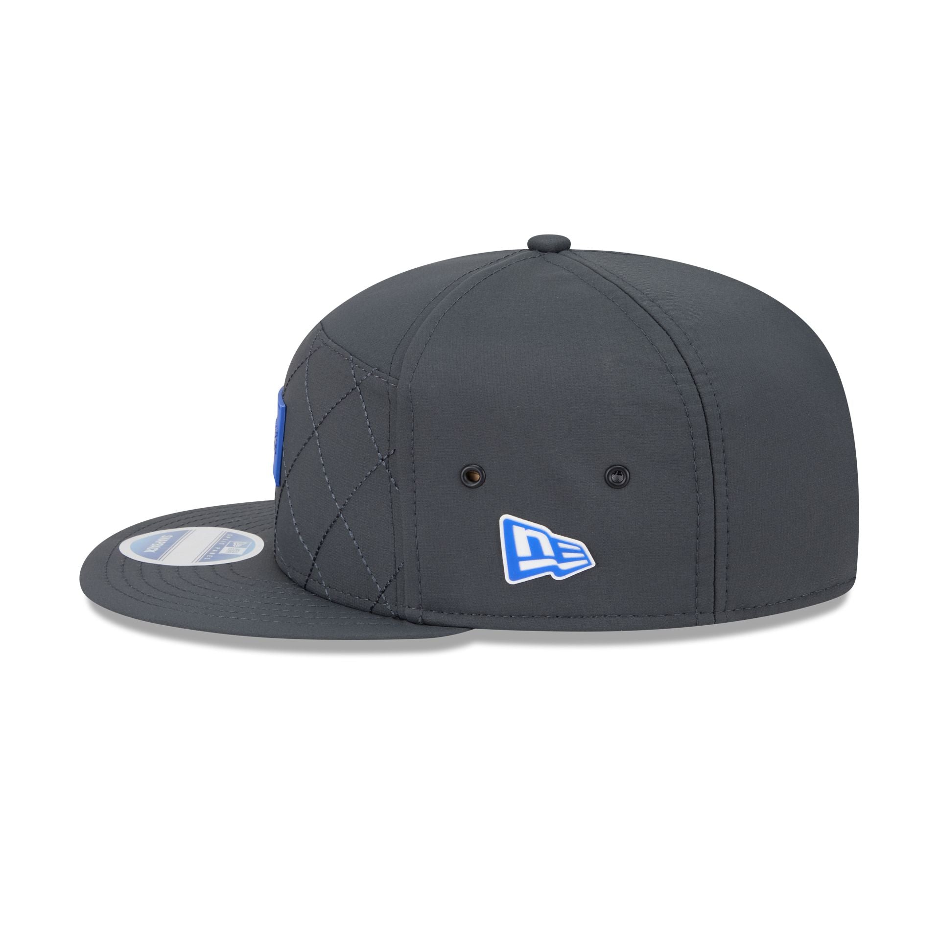 Los Angeles Rams 2025 Sideline Cold Weather Steel Clouds Split Panel 9FIFTY Snapback Hat