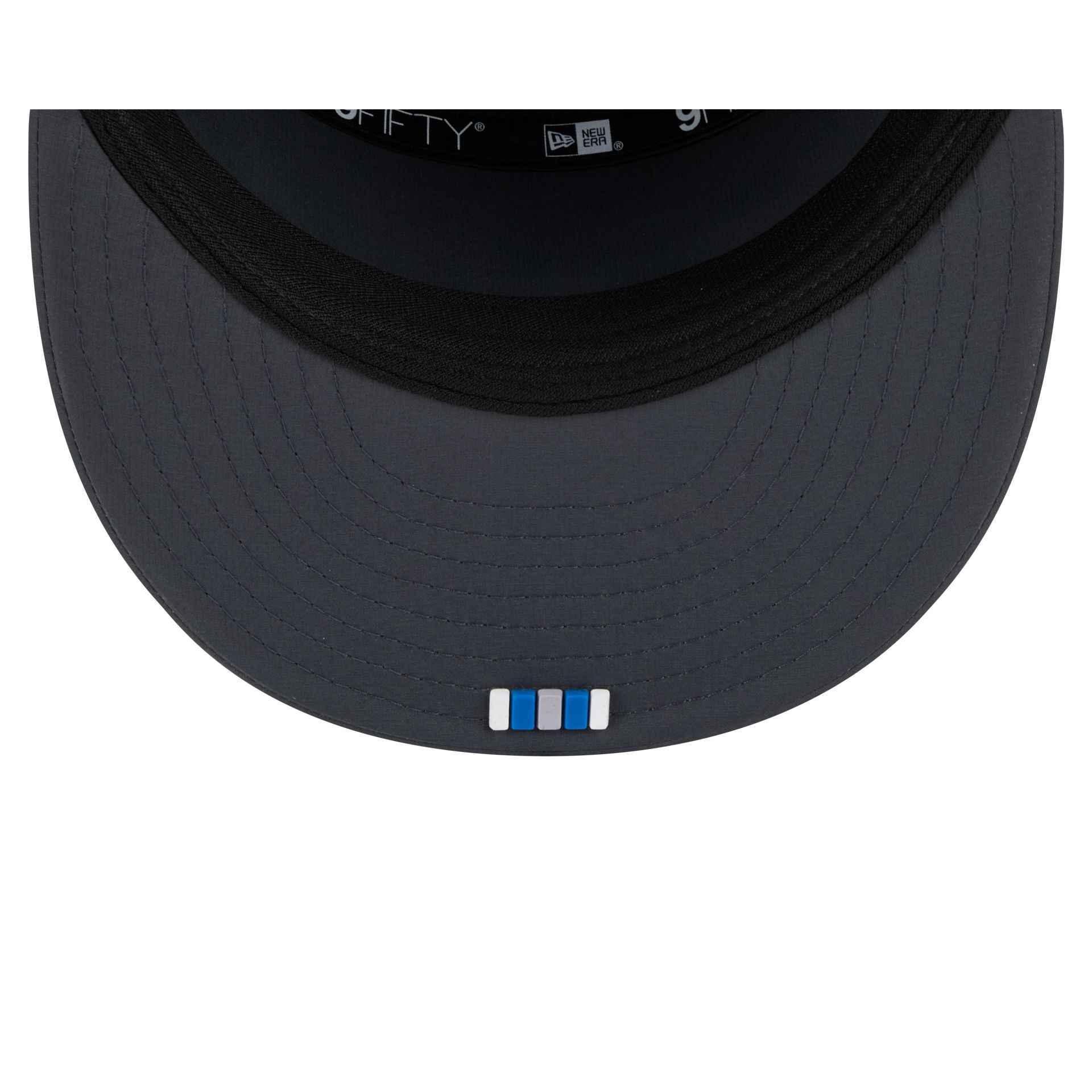 Detroit Lions 2025 Sideline Cold Weather Steel Clouds Split Panel 9FIFTY Snapback Hat