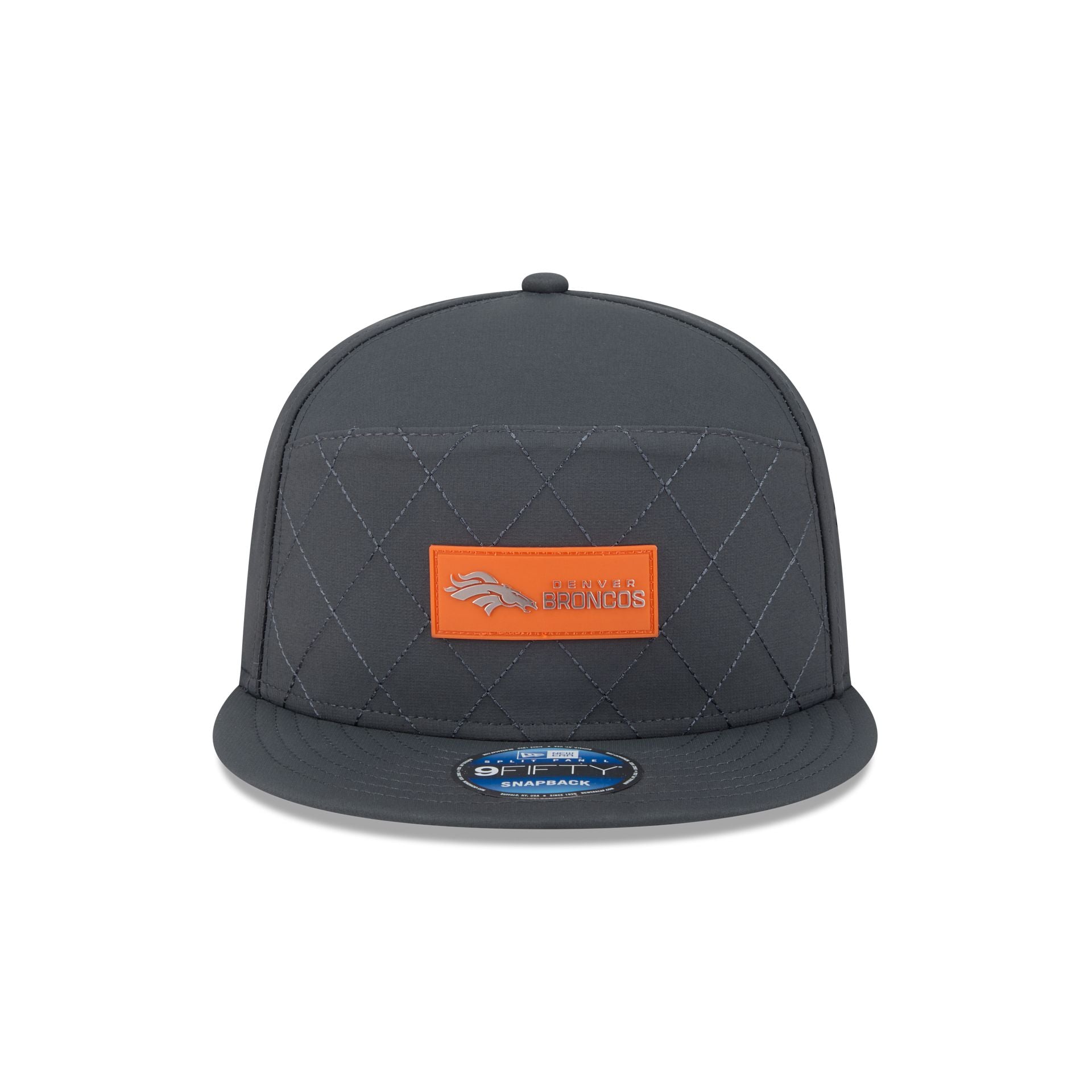 Denver Broncos 2025 Sideline Cold Weather Steel Clouds Split Panel 9FIFTY Snapback Hat