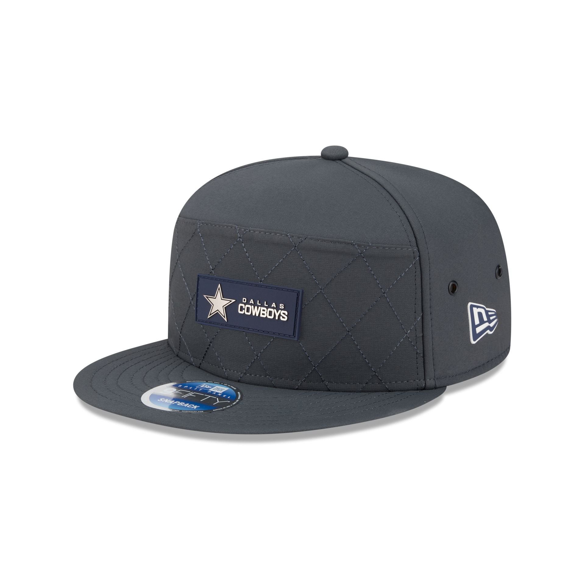 Dallas Cowboys 2025 Sideline Cold Weather Steel Clouds Split Panel 9FIFTY Snapback Hat