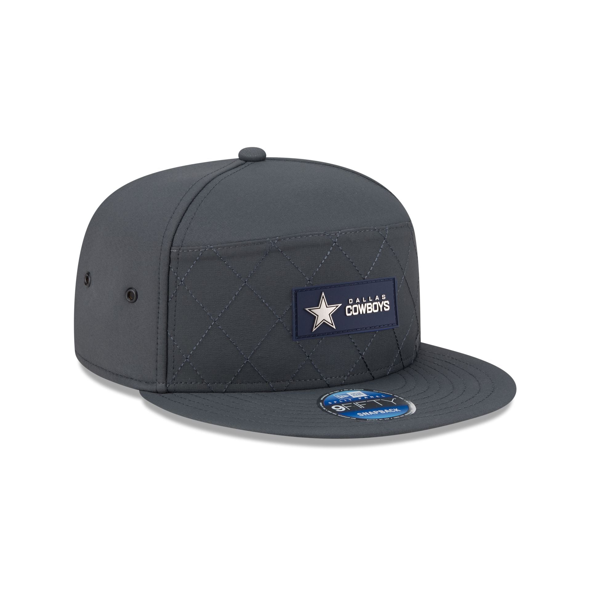 Dallas Cowboys 2025 Sideline Cold Weather Steel Clouds Split Panel 9FIFTY Snapback Hat