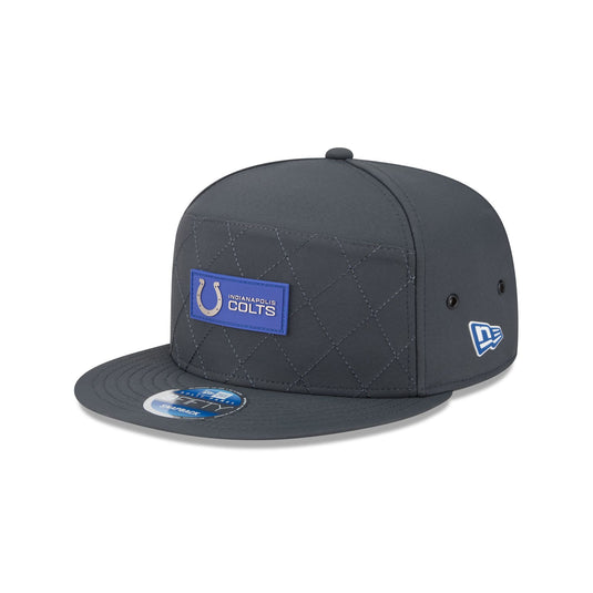 Indianapolis Colts 2025 Sideline Cold Weather Steel Clouds Split Panel 9FIFTY Snapback Hat - New Era Cap