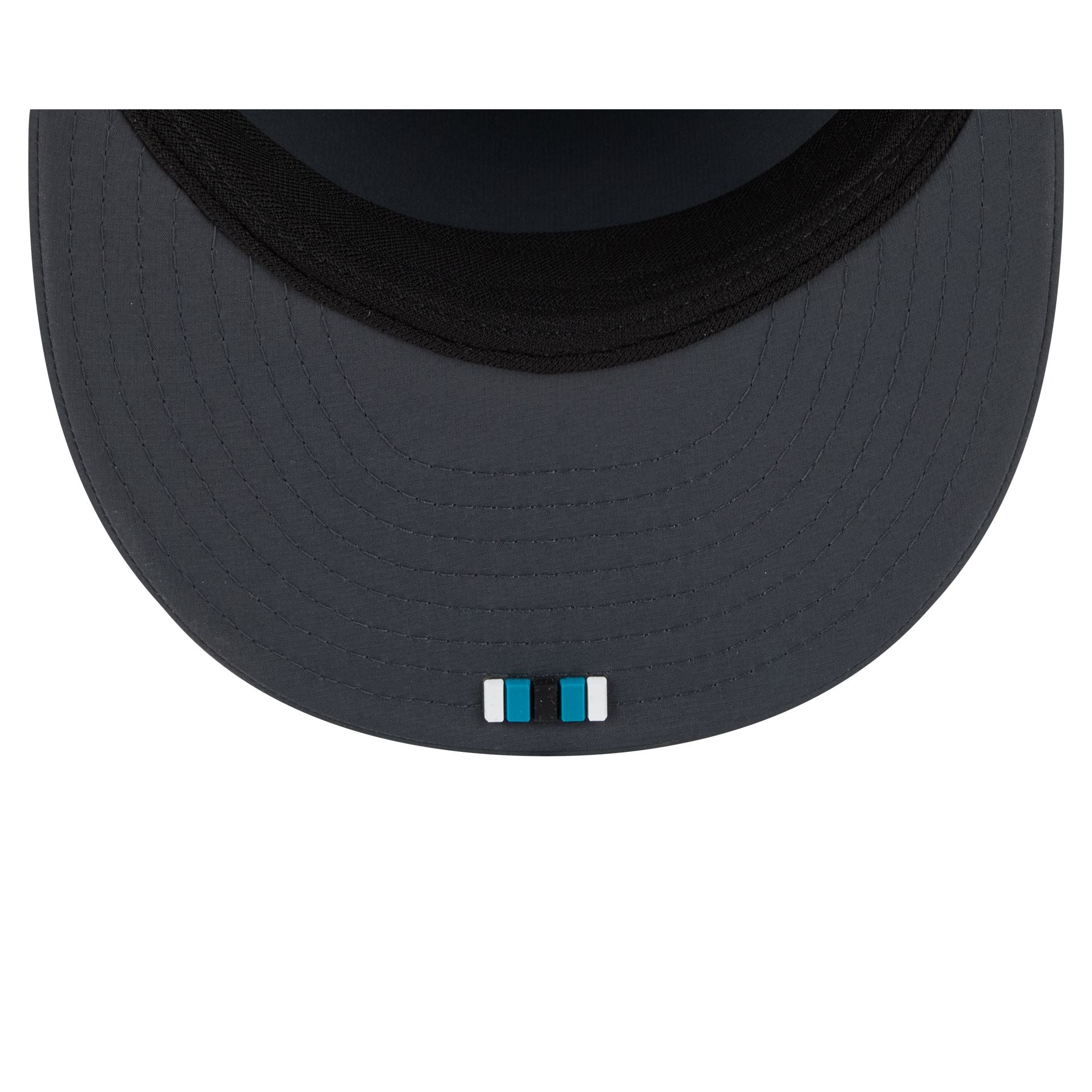 Jacksonville Jaguars 2025 Sideline Cold Weather Steel Clouds Split Panel 9FIFTY Snapback Hat