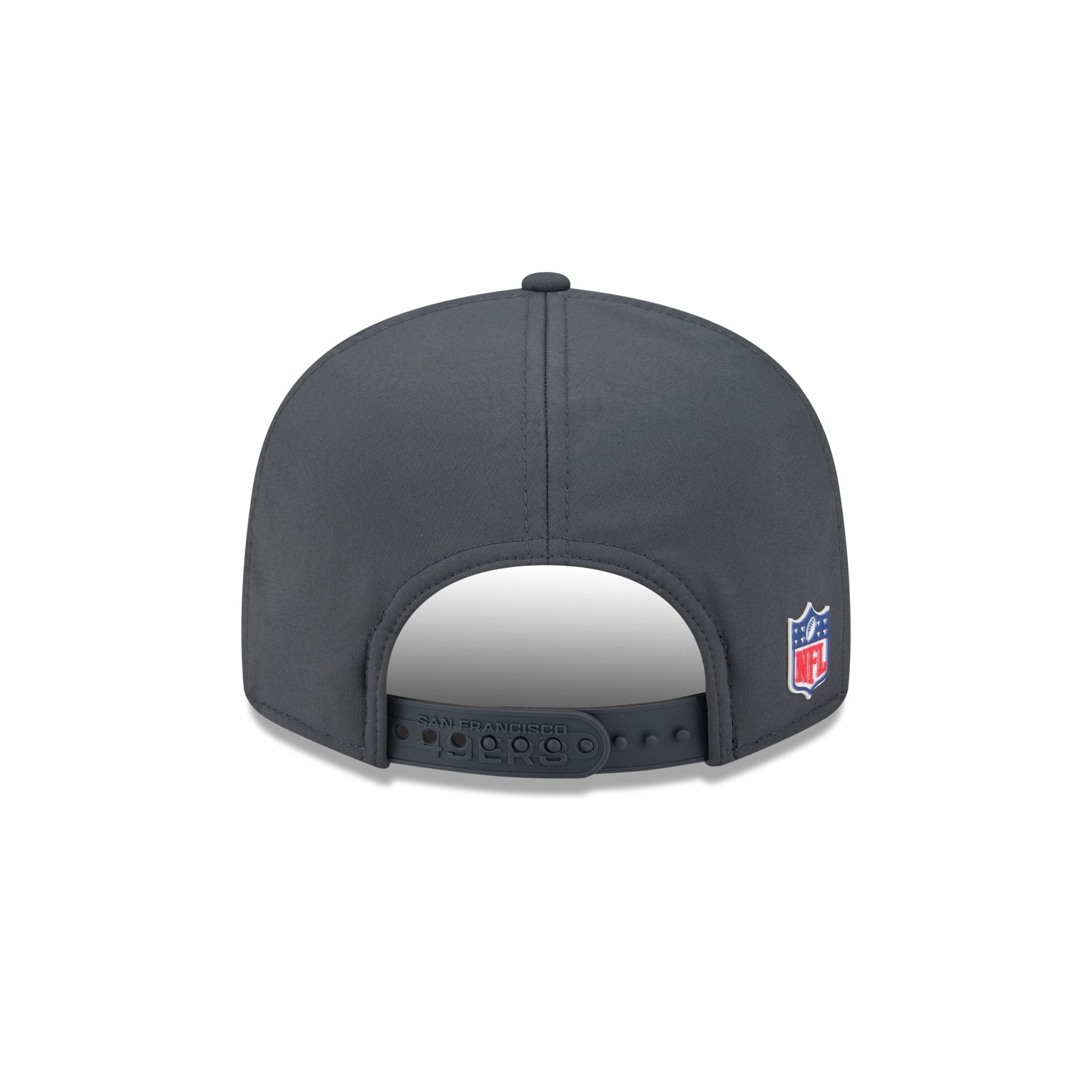 San Francisco 49ers 2025 Sideline Cold Weather Steel Clouds Split Panel 9FIFTY Snapback Hat