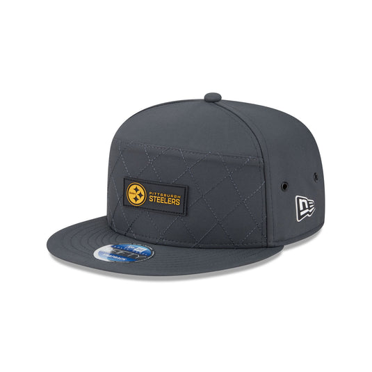 Pittsburgh Steelers 2025 Sideline Cold Weather Steel Clouds Split Panel 9FIFTY Snapback Hat - New Era Cap