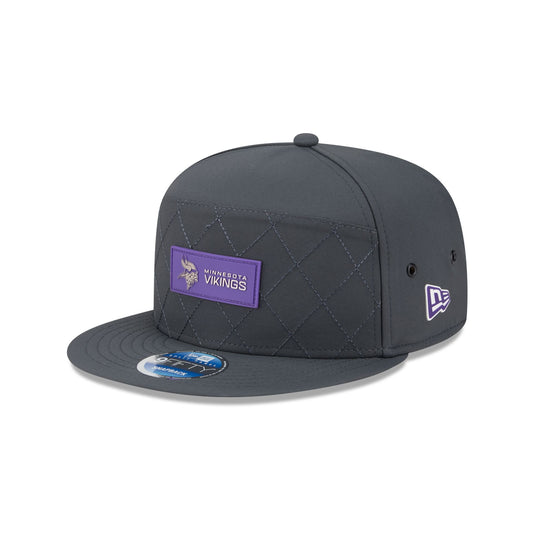 Minnesota Vikings 2025 Sideline Cold Weather Steel Clouds Split Panel 9FIFTY Snapback Hat - New Era Cap