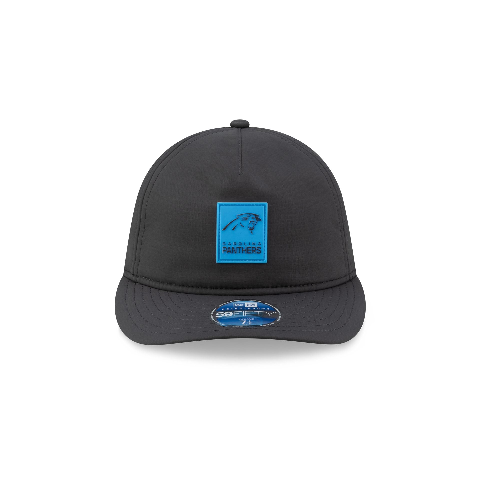 Carolina Panthers 2025 Sideline Cold Weather Steel Clouds Retro Crown 59FIFTY A-Frame Fitted Hat