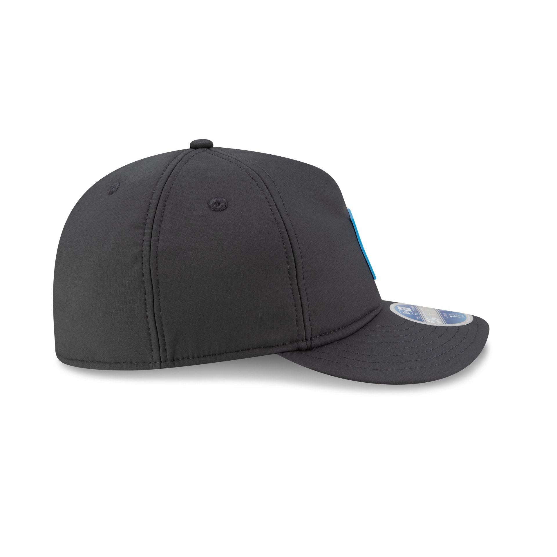 Carolina Panthers 2025 Sideline Cold Weather Steel Clouds Retro Crown 59FIFTY A-Frame Fitted Hat