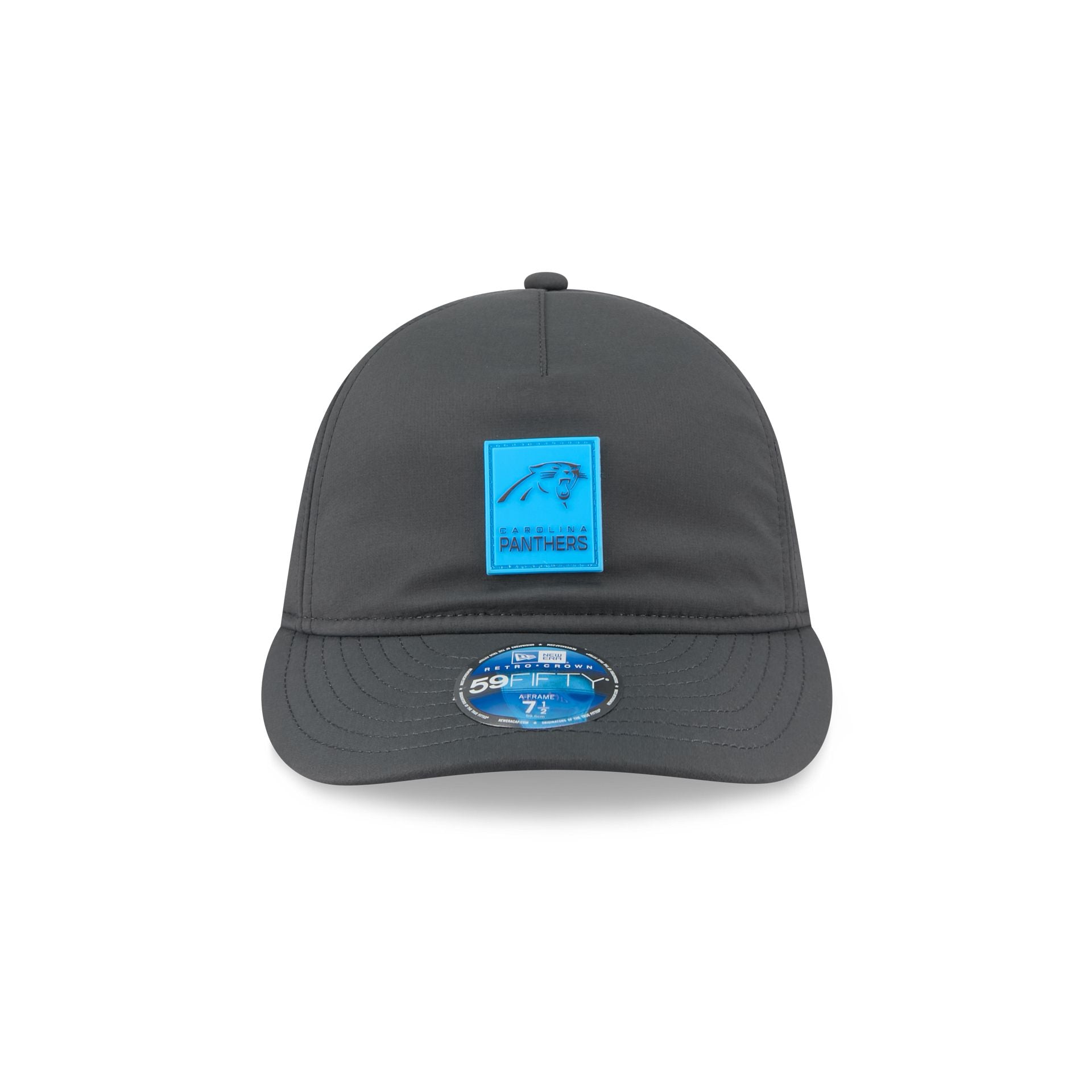 Carolina Panthers 2025 Sideline Cold Weather Steel Clouds Retro Crown 59FIFTY A-Frame Fitted Hat
