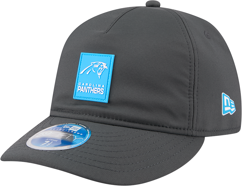 Carolina Panthers 2025 Sideline Cold Weather Steel Clouds Retro Crown 59FIFTY A-Frame Fitted Hat