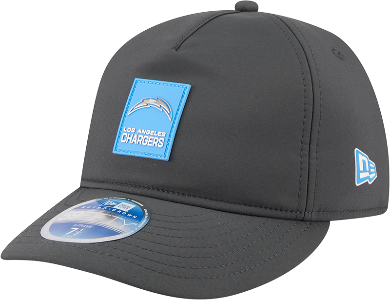 Los Angeles Chargers 2025 Sideline Cold Weather Steel Clouds Retro Crown 59FIFTY A-Frame Fitted Hat