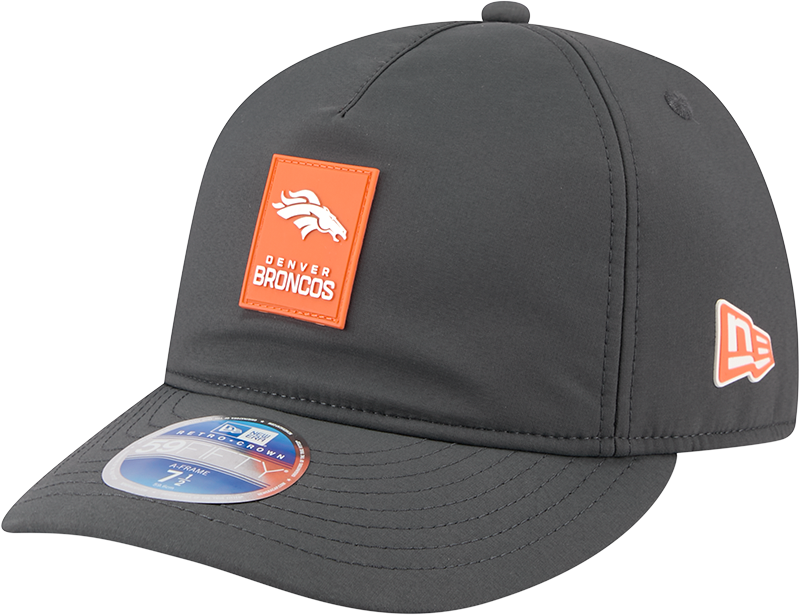 Denver Broncos 2025 Sideline Cold Weather Steel Clouds Retro Crown 59FIFTY A-Frame Fitted Hat