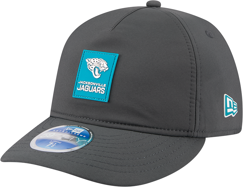 Jacksonville Jaguars 2025 Sideline Cold Weather Steel Clouds Retro Crown 59FIFTY A-Frame Fitted Hat