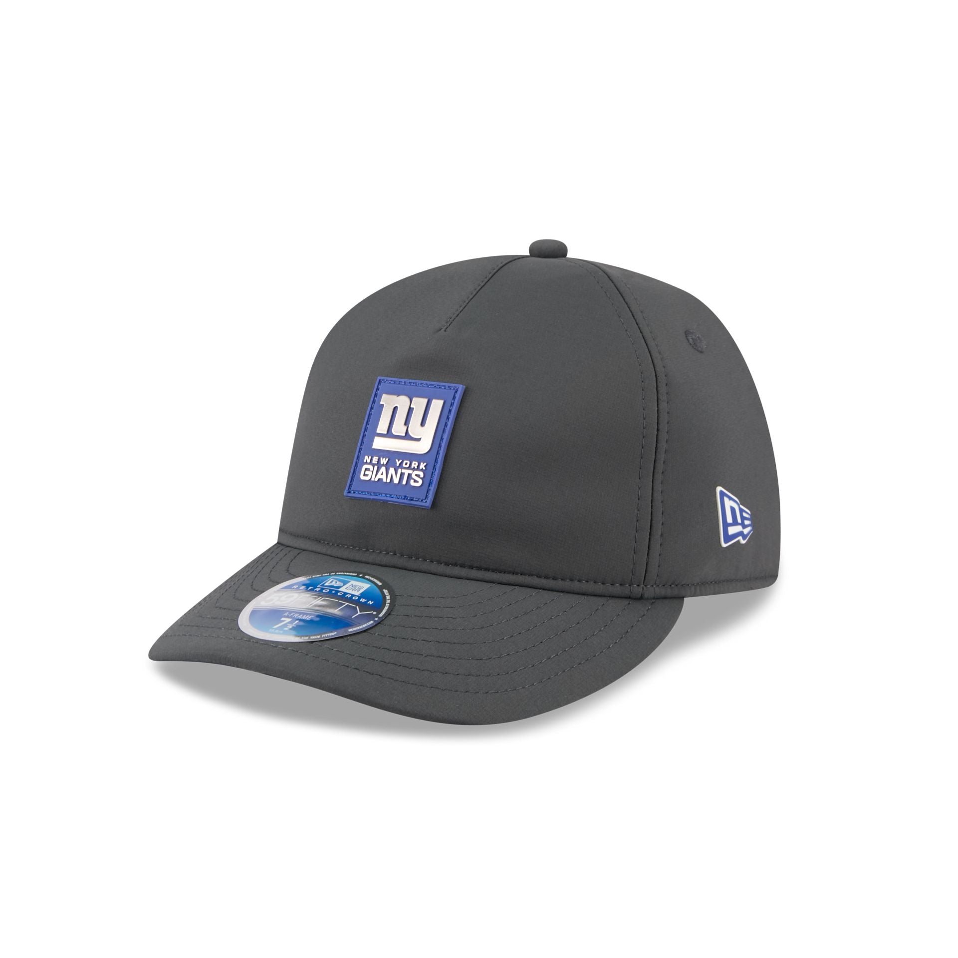 New York Giants 2025 Sideline Cold Weather Steel Clouds Retro Crown 59FIFTY A-Frame Fitted Hat