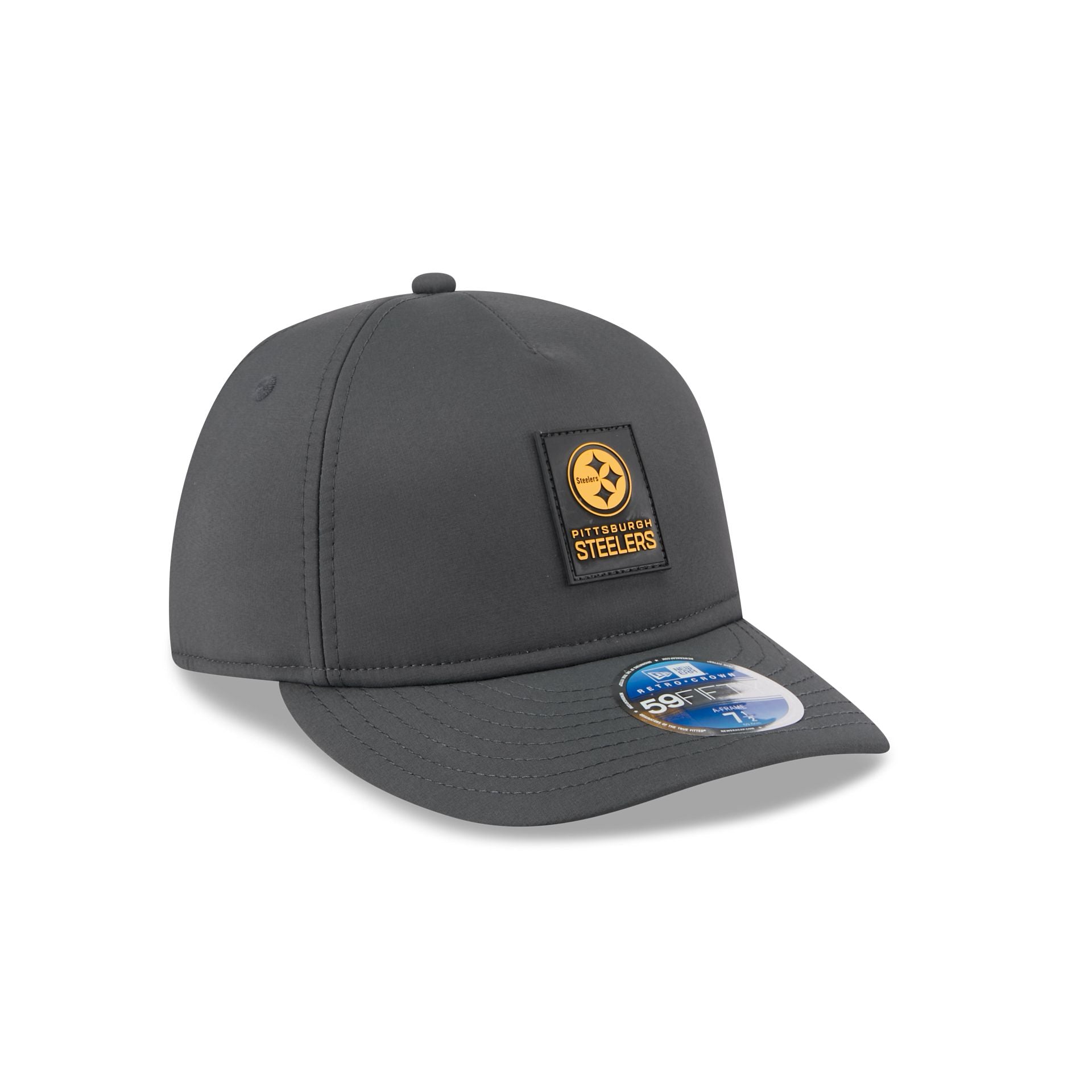 Pittsburgh Steelers 2025 Sideline Cold Weather Steel Clouds Retro Crown 59FIFTY A-Frame Fitted Hat