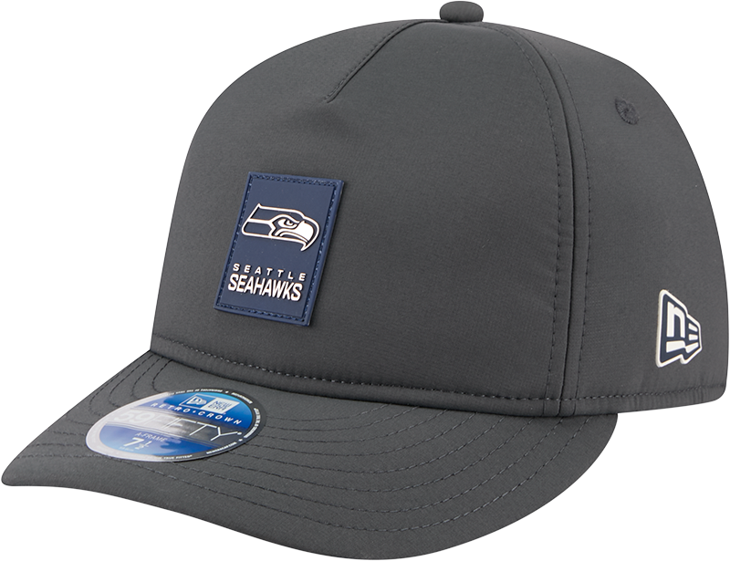 Seattle Seahawks 2025 Sideline Cold Weather Steel Clouds Retro Crown 59FIFTY A-Frame Fitted Hat