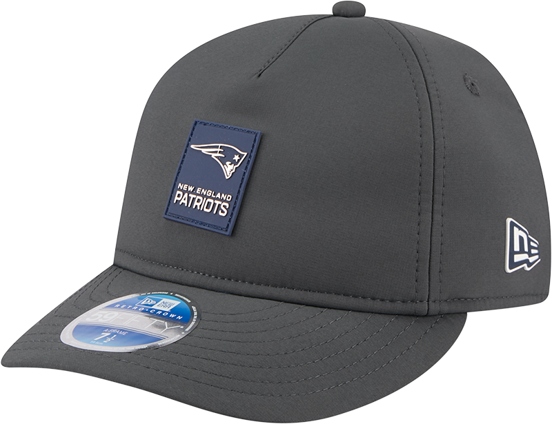 New England Patriots 2025 Sideline Cold Weather Steel Clouds Retro Crown 59FIFTY A-Frame Fitted Hat