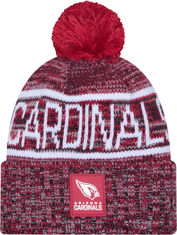 Arizona Cardinals 2025 Sideline Cold Weather Pom Knit Hat