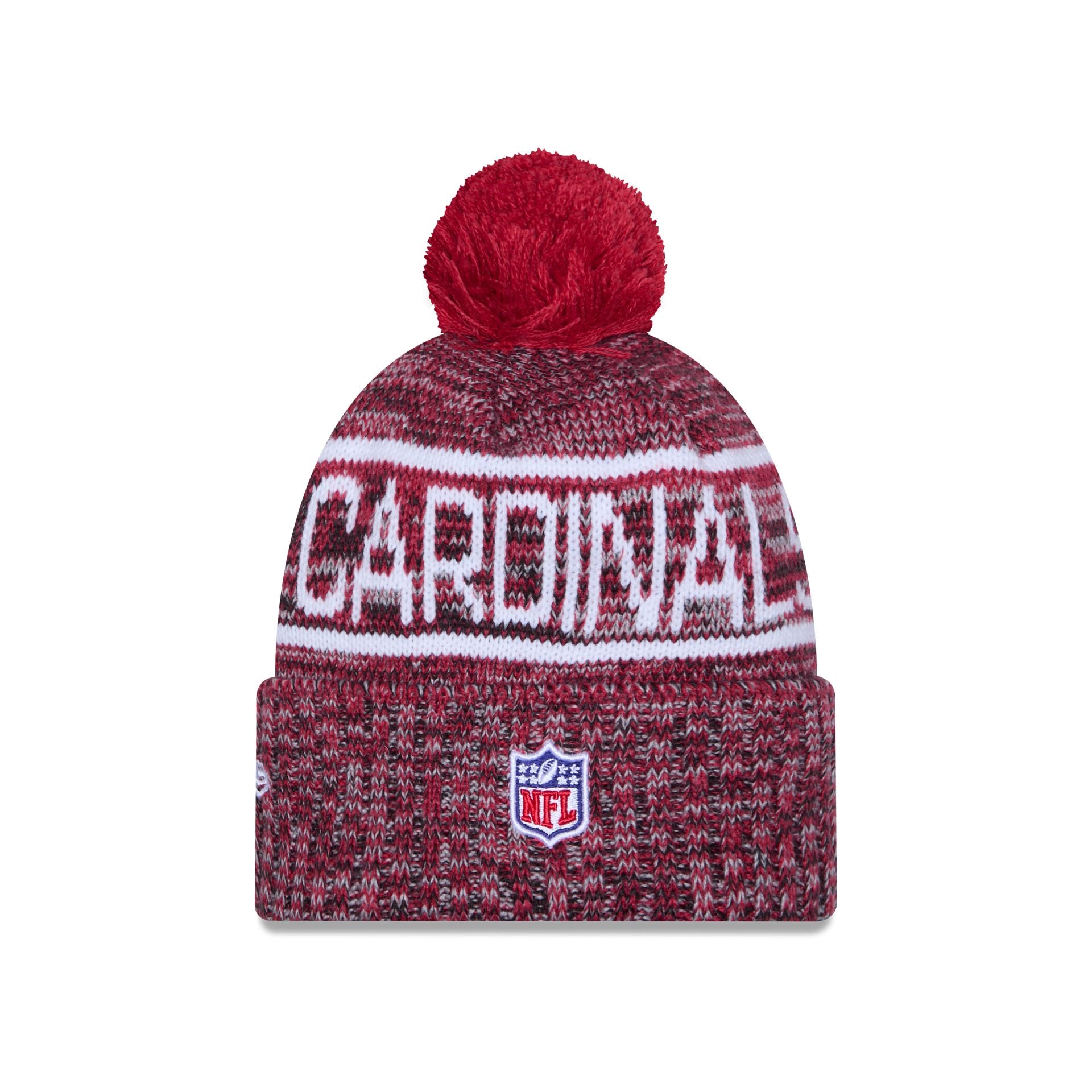 Arizona Cardinals 2025 Sideline Cold Weather Pom Knit Hat