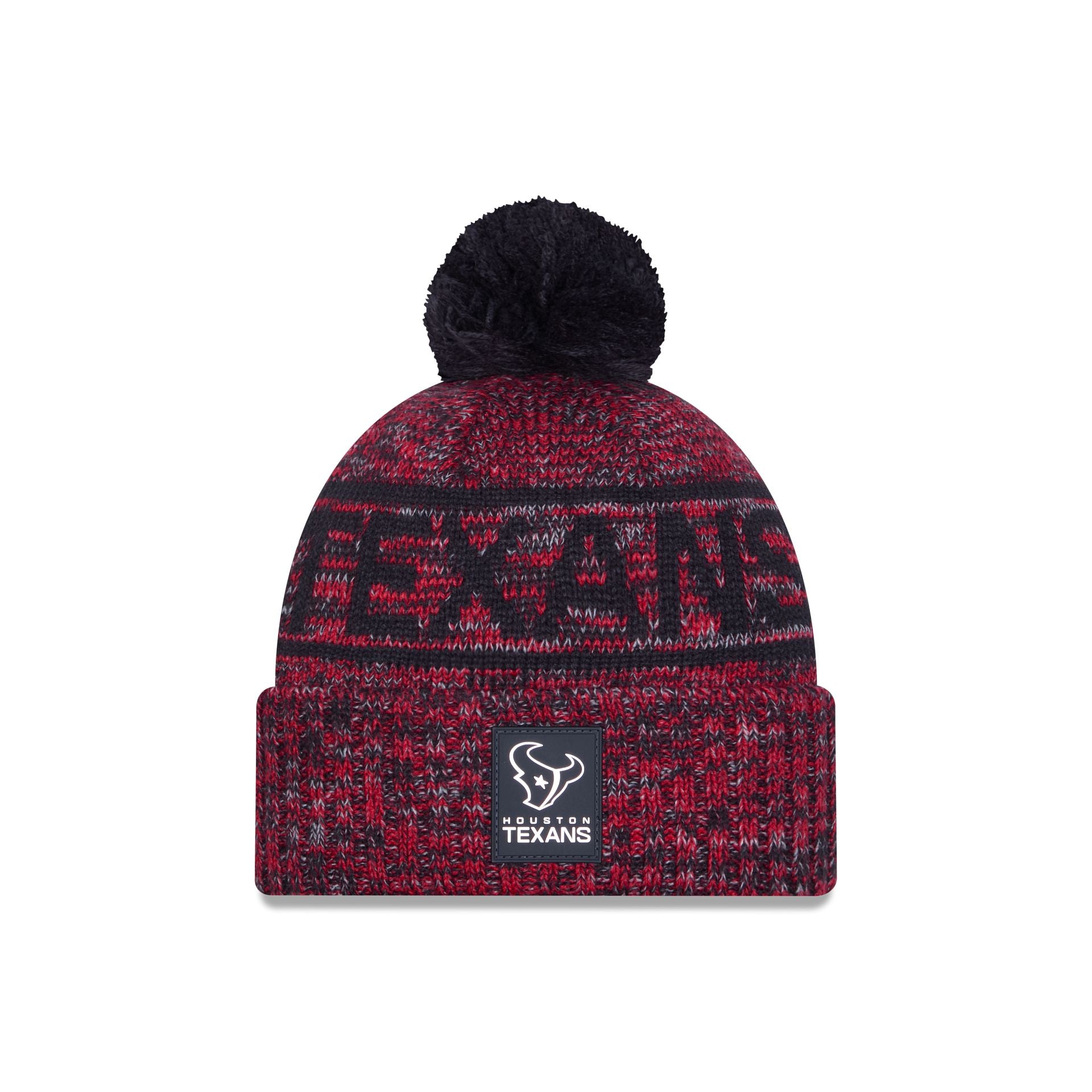 Houston Texans 2025 Sideline Cold Weather Pom Knit Hat