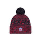 Houston Texans 2025 Sideline Cold Weather Pom Knit Hat