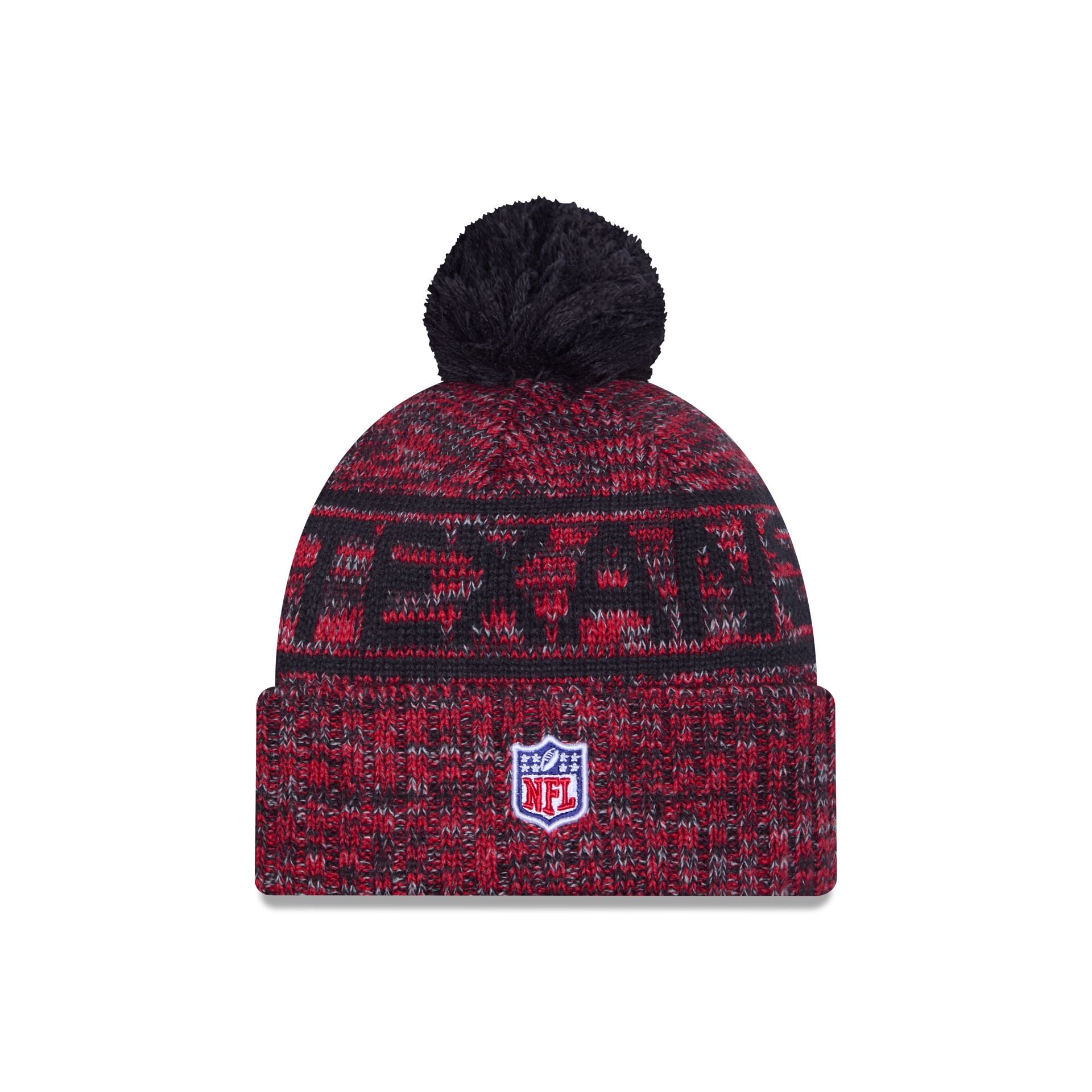 Houston Texans 2025 Sideline Cold Weather Pom Knit Hat