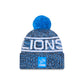 Detroit Lions 2025 Sideline Cold Weather Pom Knit Hat