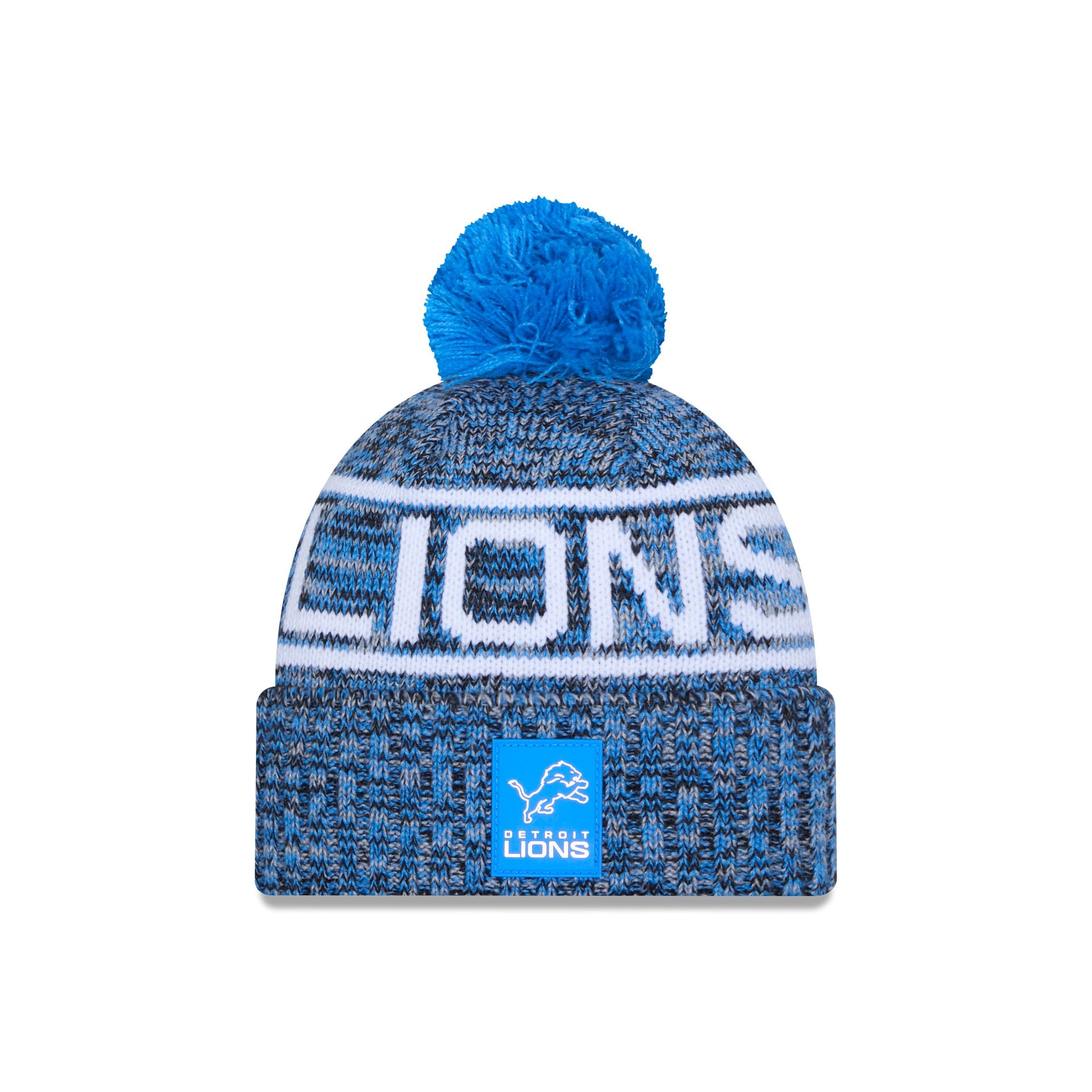 Detroit Lions 2025 Sideline Cold Weather Pom Knit Hat