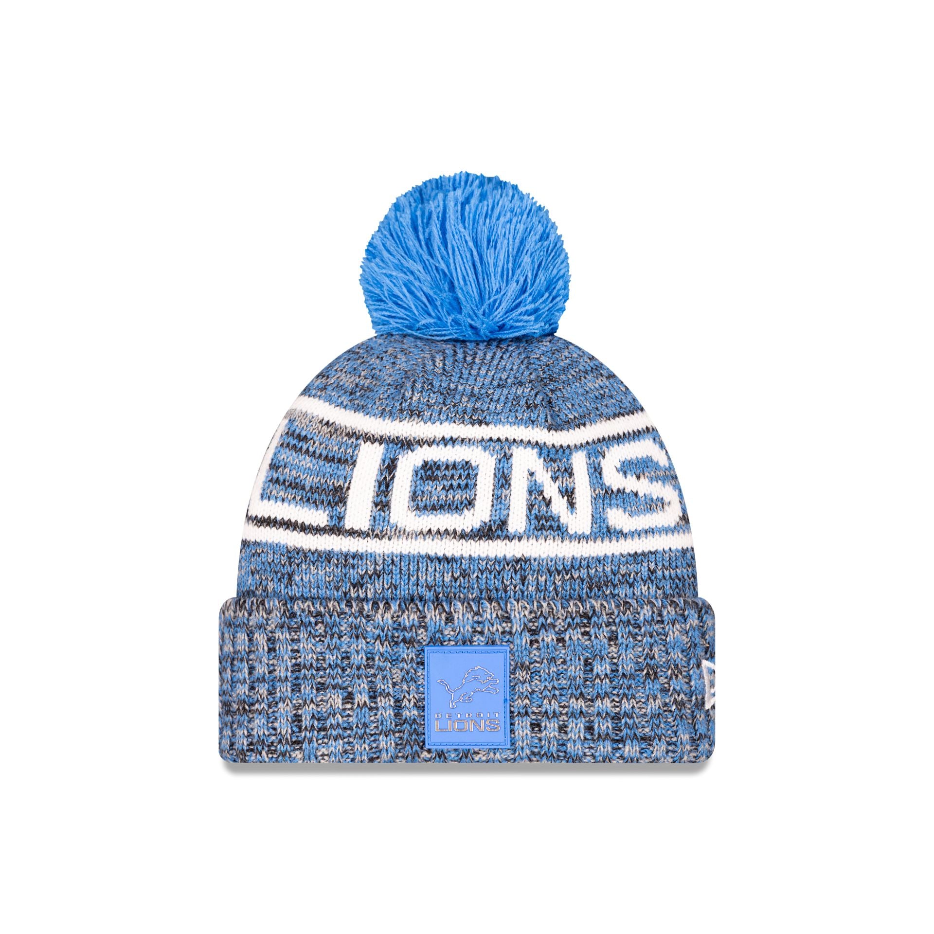 Detroit Lions 2025 Sideline Cold Weather Pom Knit Hat