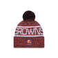 Cleveland Browns 2025 Sideline Cold Weather Pom Knit Hat