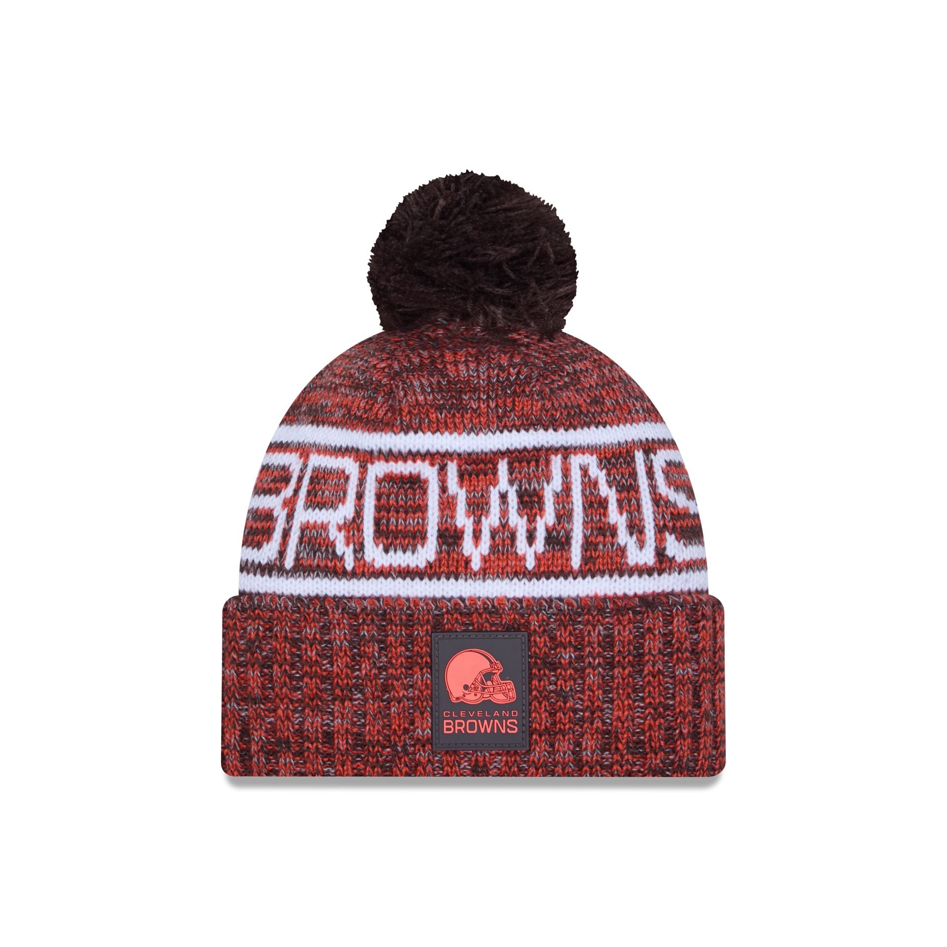 Cleveland Browns 2025 Sideline Cold Weather Pom Knit Hat