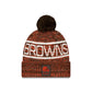Cleveland Browns 2025 Sideline Cold Weather Pom Knit Hat