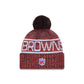 Cleveland Browns 2025 Sideline Cold Weather Pom Knit Hat