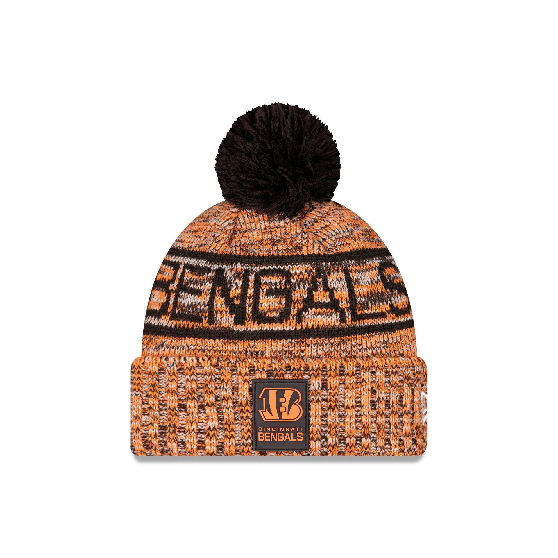 Cincinnati Bengals 2025 Sideline Cold Weather Pom Knit Hat