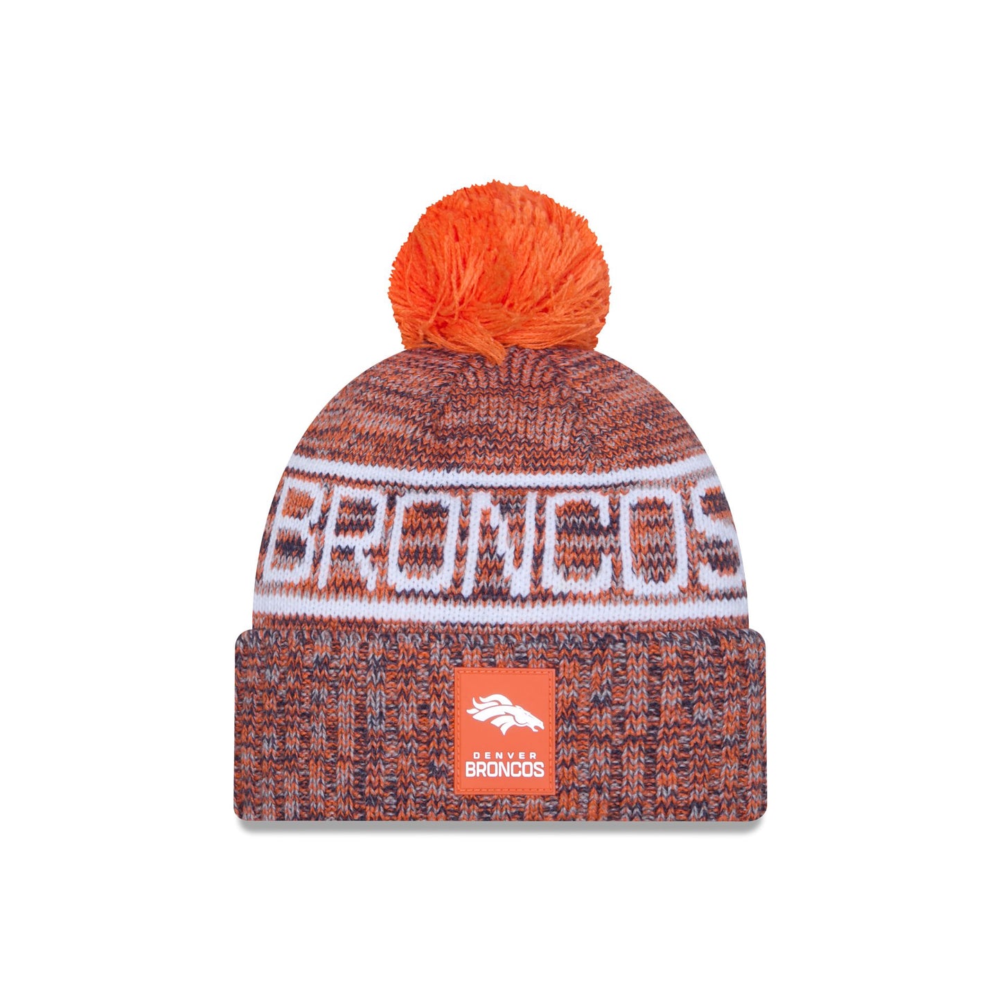 Denver Broncos 2025 Sideline Cold Weather Pom Knit Hat