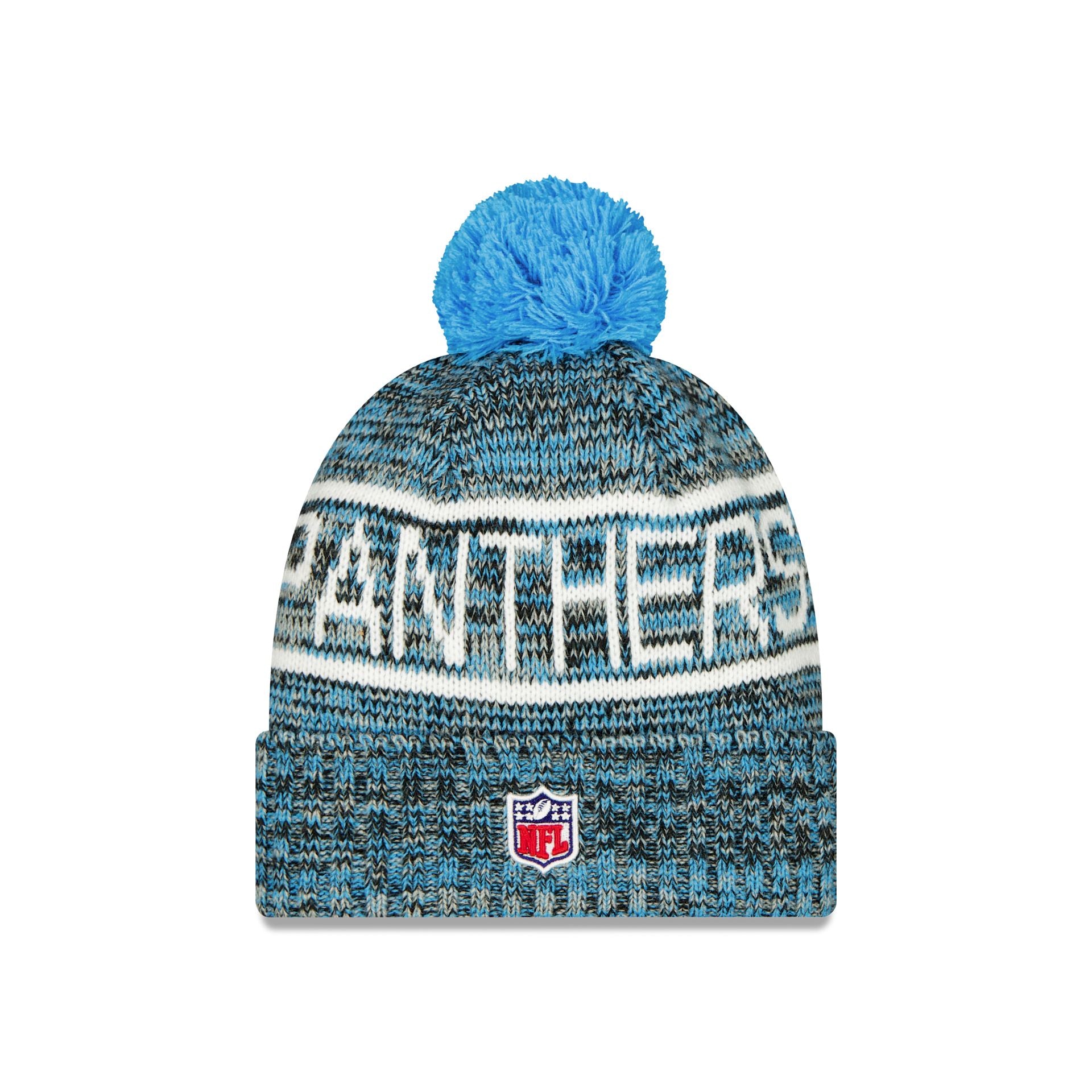 Carolina Panthers 2025 Sideline Cold Weather Pom Knit Hat