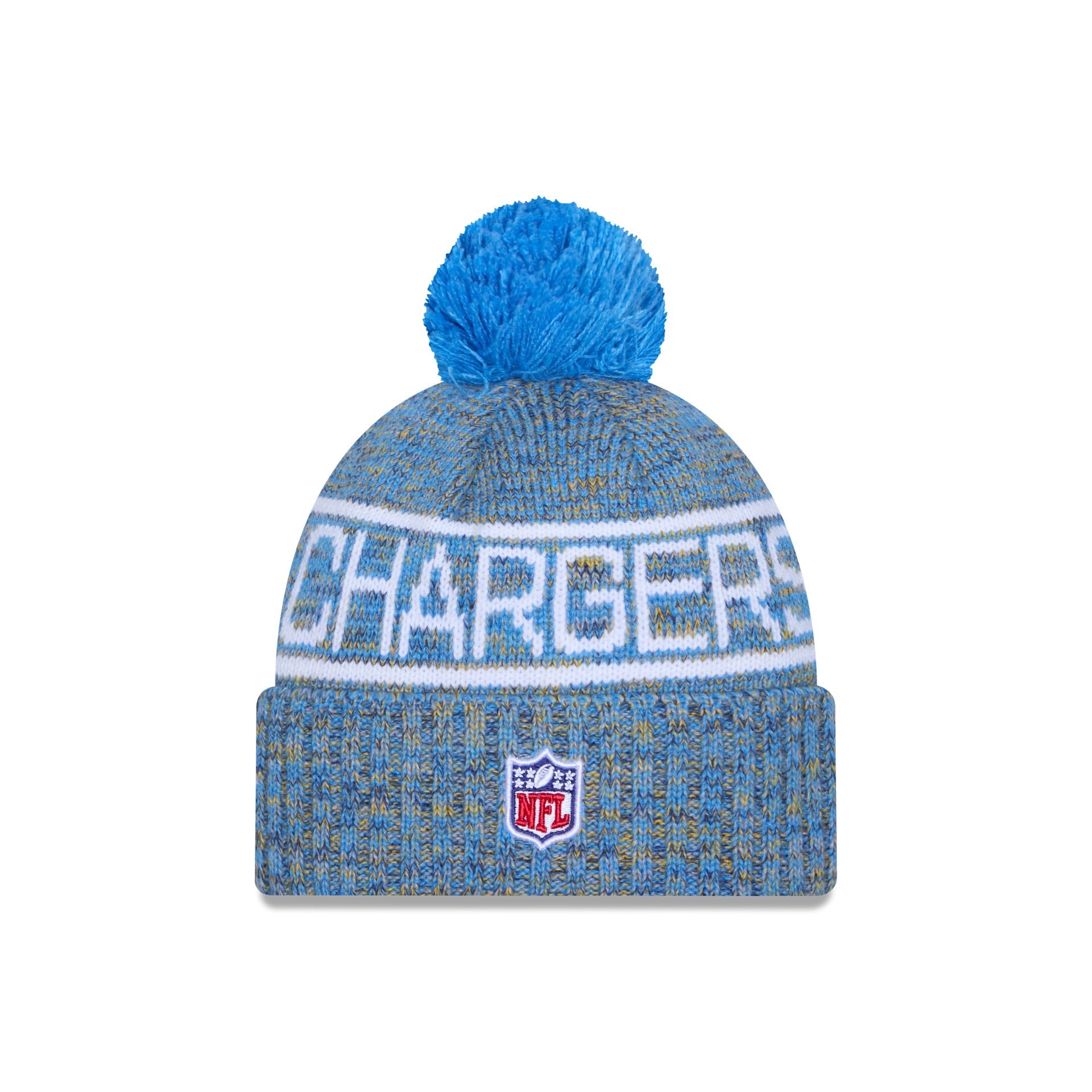 Los Angeles Chargers 2025 Sideline Cold Weather Pom Knit Hat