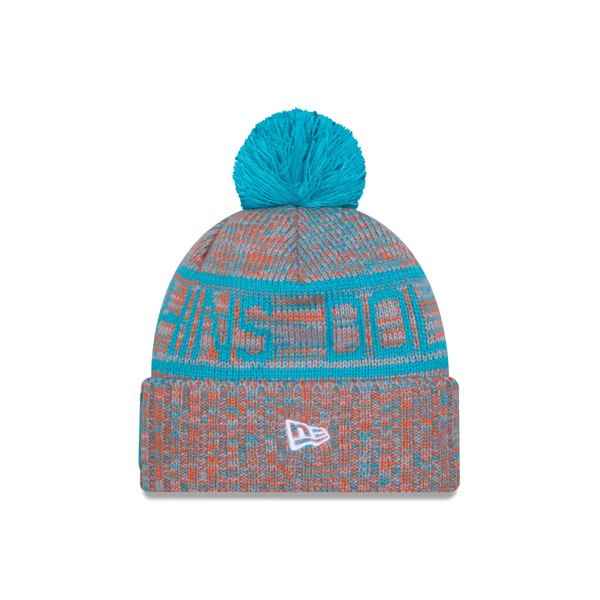 Miami Dolphins 2025 Sideline Cold Weather Pom Knit Hat