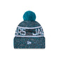 Jacksonville Jaguars 2025 Sideline Cold Weather Pom Knit Hat
