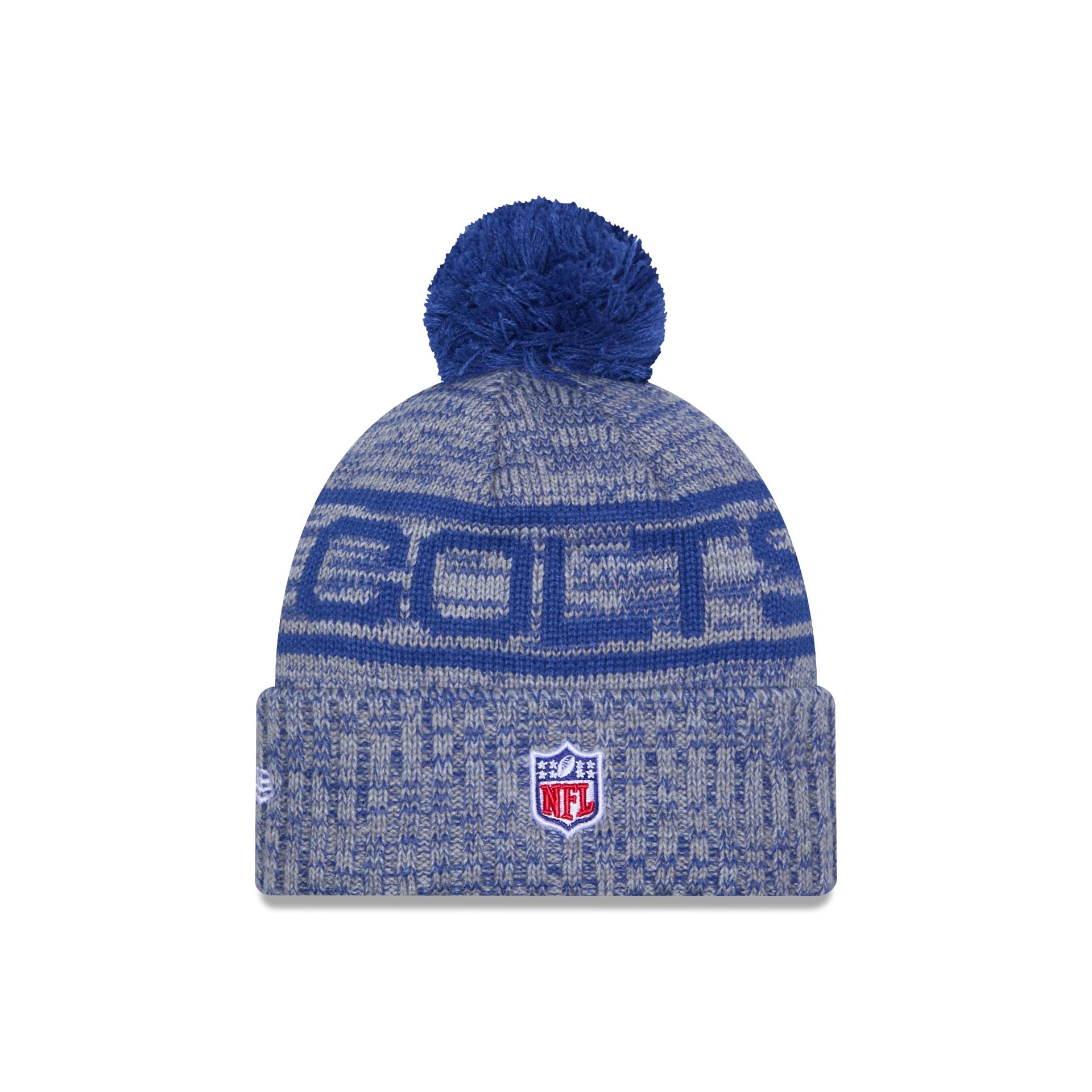 Indianapolis Colts 2025 Sideline Cold Weather Pom Knit Hat