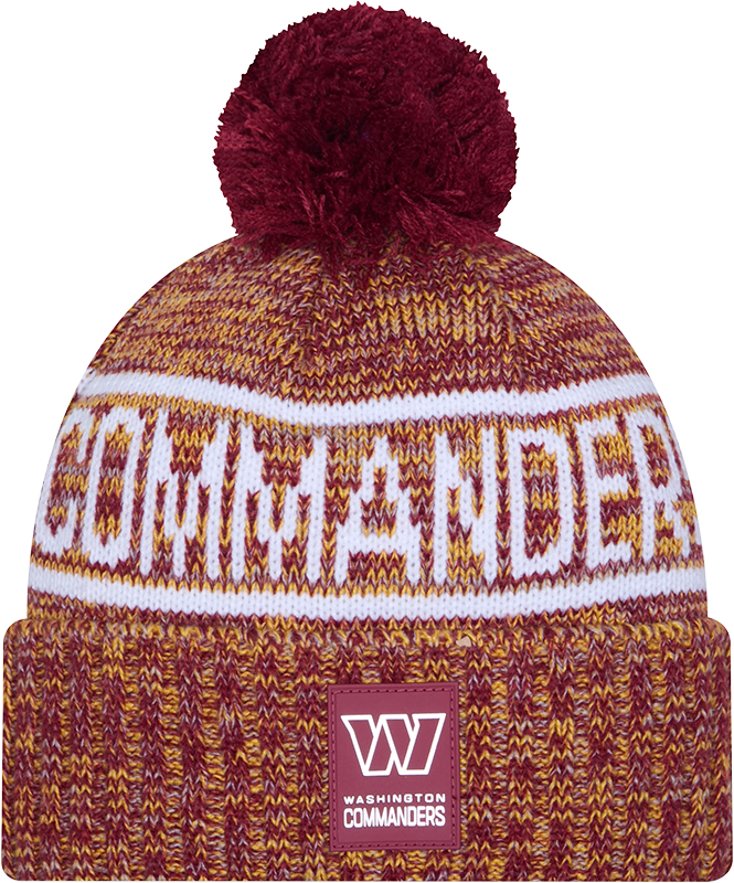 Washington Commanders 2025 Sideline Cold Weather Pom Knit Hat