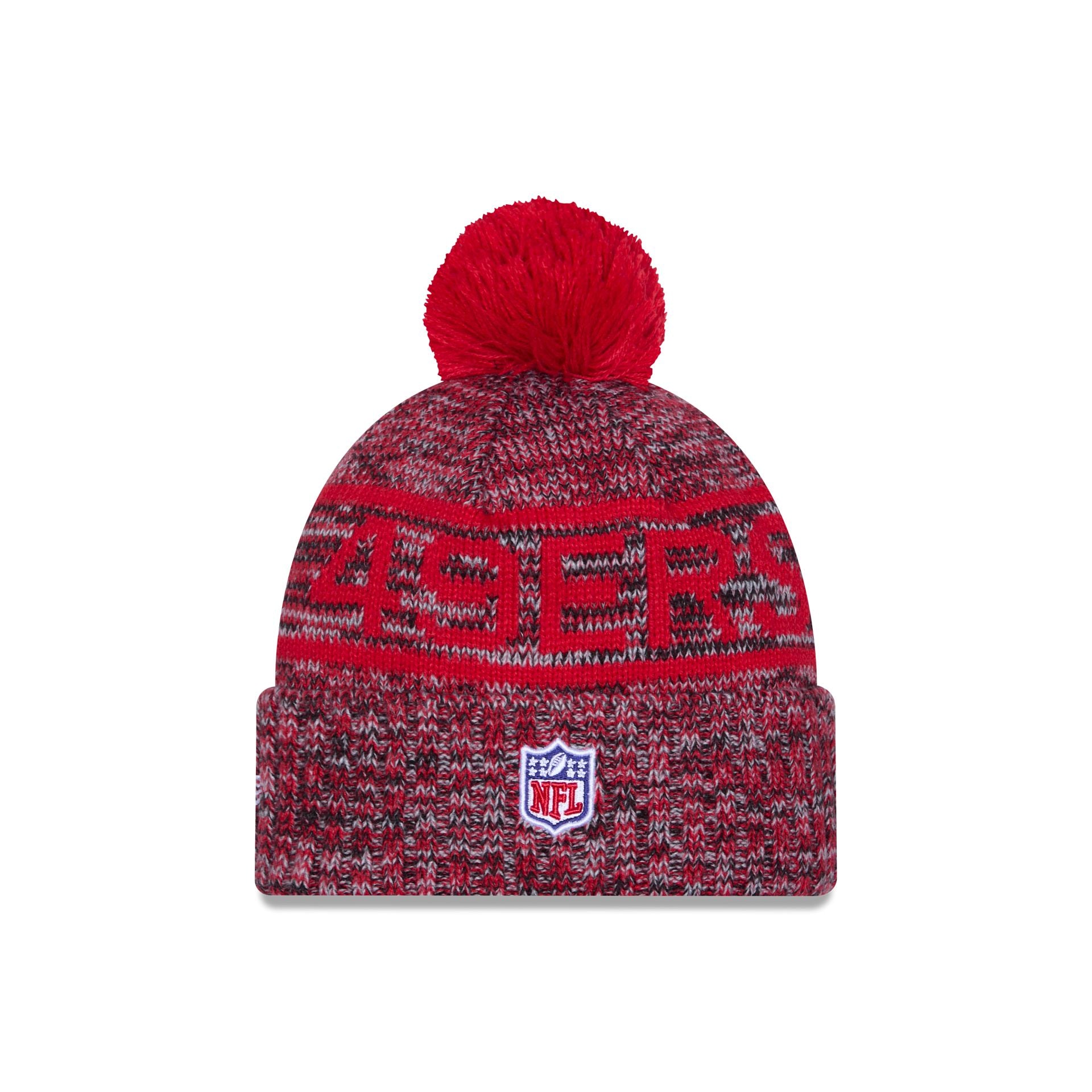 San Francisco 49ers 2025 Sideline Cold Weather Pom Knit Hat