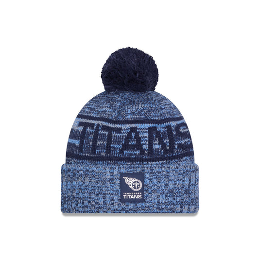 Tennessee Titans 2025 Sideline Cold Weather Pom Knit Hat - New Era Cap