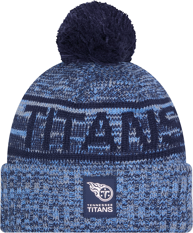 Tennessee Titans 2025 Sideline Cold Weather Pom Knit Hat