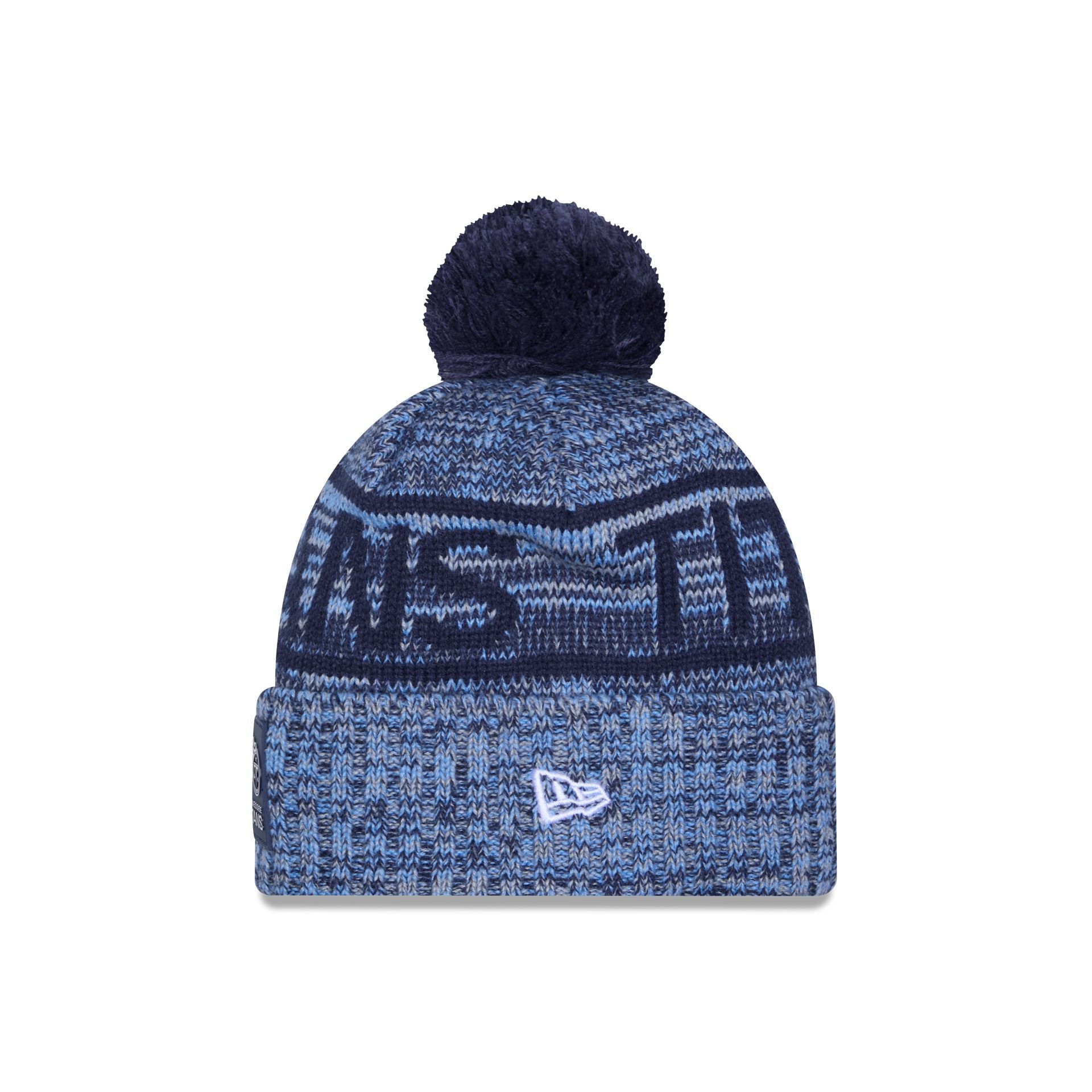 Tennessee Titans 2025 Sideline Cold Weather Pom Knit Hat – New Era Cap