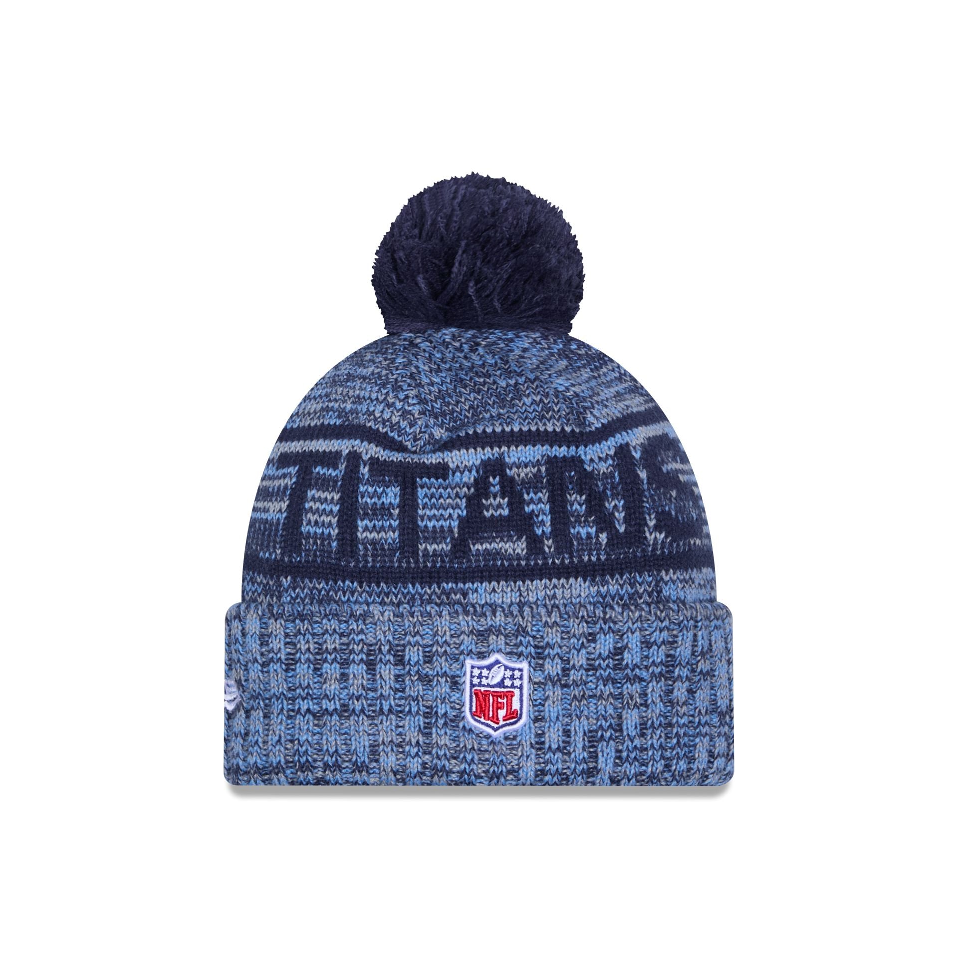 Tennessee Titans 2025 Sideline Cold Weather Pom Knit Hat
