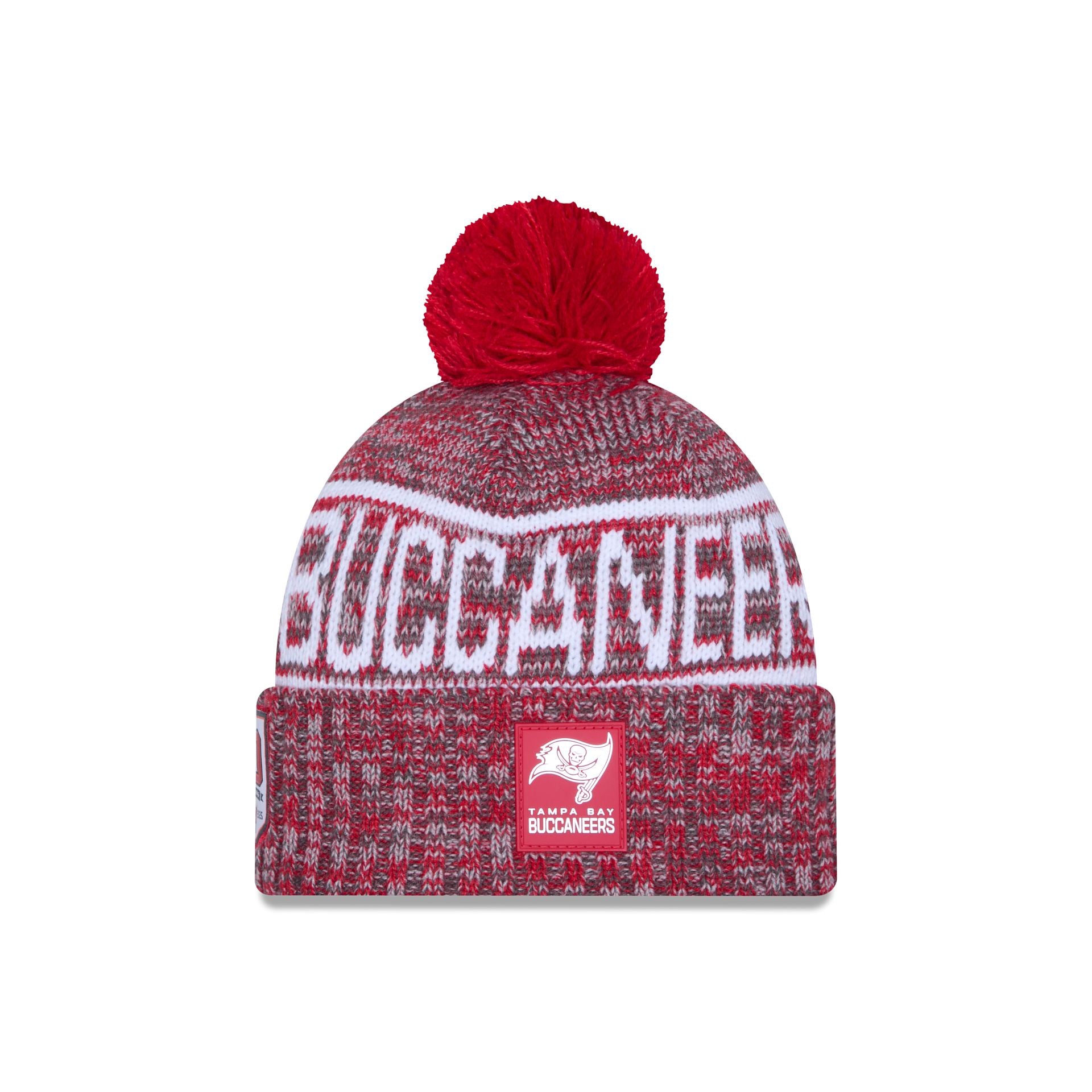 Tampa Bay Buccaneers 2025 Sideline Cold Weather Pom Knit Hat