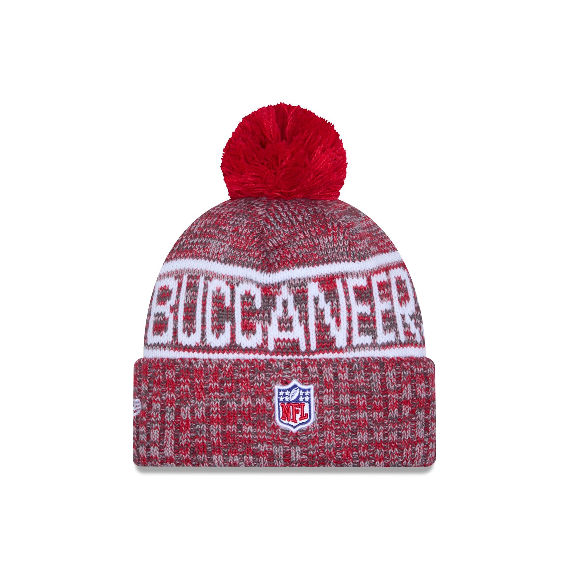 Tampa Bay Buccaneers 2025 Sideline Cold Weather Pom Knit Hat